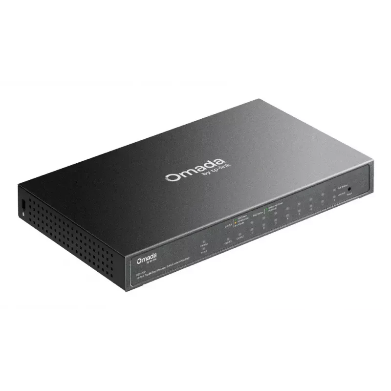 TP-Link Omada ES210GP Switch de rede Gerido L2 Gigabit Ethernet (10/100/1000) Power over Ethernet (PoE) Calha DIN Preto