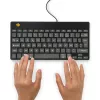 Teclado ergonómico R-Go Tools R-Go Compact Break, teclado compacto com software de pausas, AZERTY (FR), com fios, preto