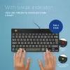 Teclado ergonómico R-Go Tools R-Go Compact Break, teclado compacto com software de pausas, AZERTY (FR), com fios, preto
