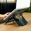 Suporte para portátil R-Go Tools R-Go Riser Flexible, suporte para portátil ajustável e dobrável, ergonómico, alumínio Hylite, preto