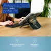 Suporte para portátil R-Go Tools R-Go Riser Flexible, suporte para portátil ajustável e dobrável, ergonómico, alumínio Hylite, preto