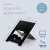 Suporte para portátil R-Go Tools R-Go Riser Flexible, suporte para portátil ajustável e dobrável, ergonómico, alumínio Hylite, preto
