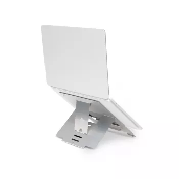 Suporte para portátil R-Go Tools R-Go Riser Flexible, suporte para portátil ajustável e dobrável, ergonómico, alumínio Hylite, prateado