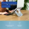 Suporte para portátil R-Go Tools R-Go Riser Flexible, suporte para portátil ajustável e dobrável, ergonómico, alumínio Hylite, prateado
