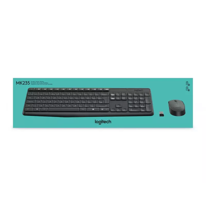 Conjunto de teclado e rato sem fios Logitech MK235