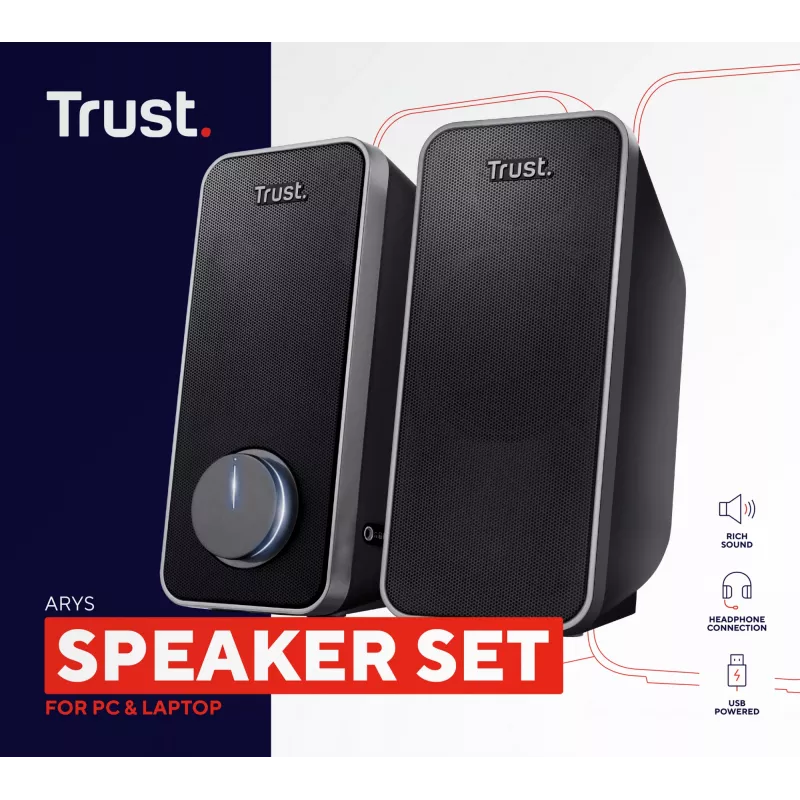 Trust 20179 Altifalante Preto Com fios 14 W