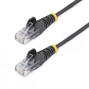 StarTech.com Cabo CAT6 de 1,5 m – fino – fichas RJ45 com patilha de fixação – Preto