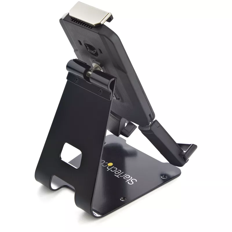 StarTech.com Suporte seguro para tablet com cabo de segurança K-Slot – suporte de tablet bloqueável para tablets de 7,9 a 13 polegadas – montagem universal ajustável para tablet para secretária/superfície – suporte antifurto bloqueável