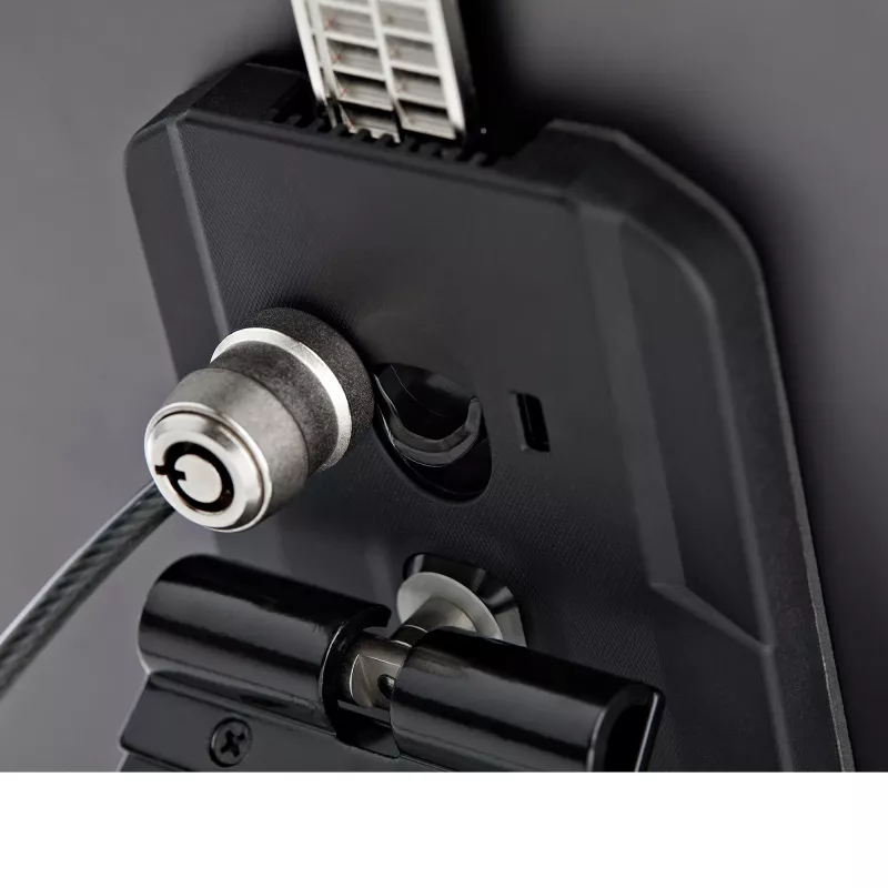 StarTech.com Suporte seguro para tablet com cabo de segurança K-Slot – suporte de tablet bloqueável para tablets de 7,9 a 13 polegadas – montagem universal ajustável para tablet para secretária/superfície – suporte antifurto bloqueável