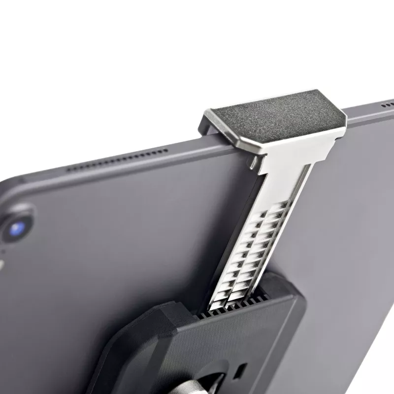 StarTech.com Suporte seguro para tablet com cabo de segurança K-Slot – suporte de tablet bloqueável para tablets de 7,9 a 13 polegadas – montagem universal ajustável para tablet para secretária/superfície – suporte antifurto bloqueável