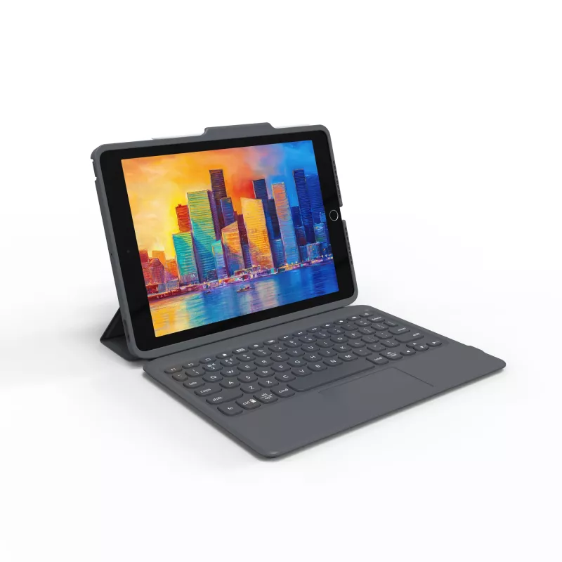ZAGG Teclado Pro Keys with Trackpad-Apple-iPad 10.2-preto/cinzento-alemão