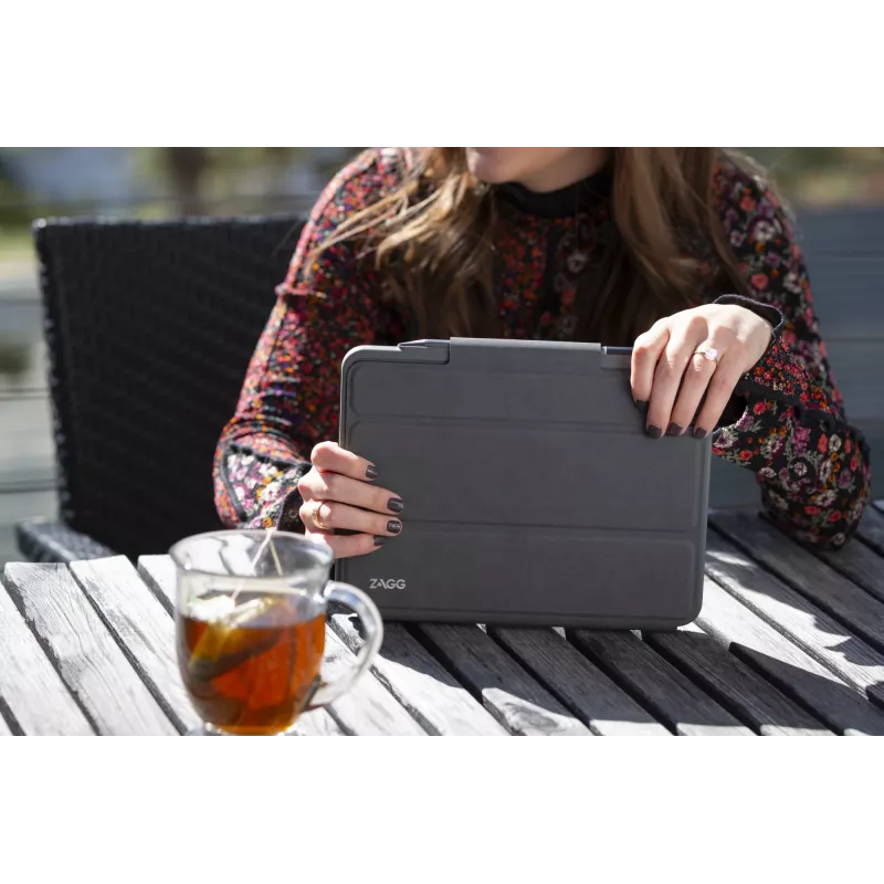ZAGG Teclado Pro Keys with Trackpad-Apple-iPad 10.2-preto/cinzento-alemão