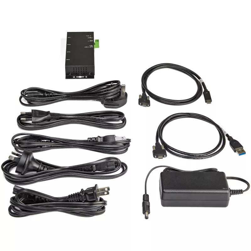 StarTech.com Hub USB-C de 4 portas 10 Gbit/s – Hub USB-C industrial em metal – 2x USB-C e 2x USB-A – Proteção contra sobretensões ESD – Anfitrião USB-C ou USB-A – Hub USB 3.2 Gen 2 Type-C autónomo e montável