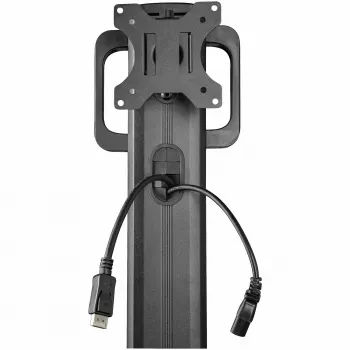 StarTech.com Carrinho Móvel para Workstation com Suporte para Monitor, Suporte para CPU/PC, Bandeja para Teclado – Carrinho Ergonómico de Altura Ajustável para Computador de Secretária – Estação de Trabalho Móvel com Rodas