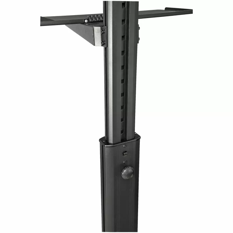 StarTech.com Carrinho Móvel para Workstation com Suporte para Monitor, Suporte para CPU/PC, Bandeja para Teclado – Carrinho Ergonómico de Altura Ajustável para Computador de Secretária – Estação de Trabalho Móvel com Rodas