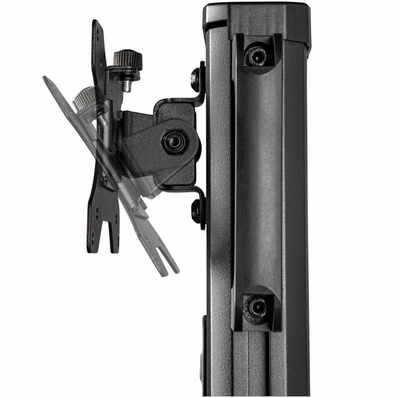 StarTech.com Carrinho Móvel para Workstation com Suporte para Monitor, Suporte para CPU/PC, Bandeja para Teclado – Carrinho Ergonómico de Altura Ajustável para Computador de Secretária – Estação de Trabalho Móvel com Rodas