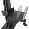 StarTech.com Carrinho Móvel para Workstation com Suporte para Monitor, Suporte para CPU/PC, Bandeja para Teclado – Carrinho Ergonómico de Altura Ajustável para Computador de Secretária – Estação de Trabalho Móvel com Rodas