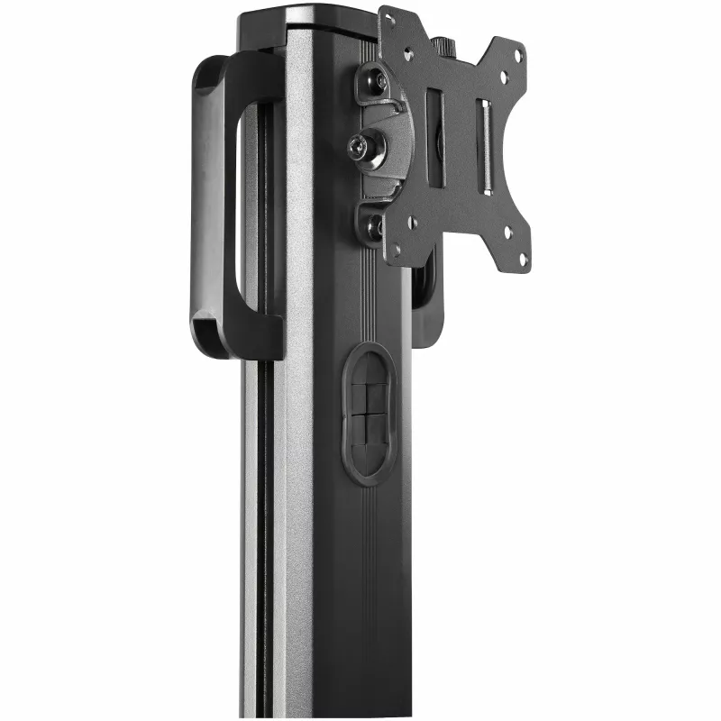 StarTech.com Carrinho Móvel para Workstation com Suporte para Monitor, Suporte para CPU/PC, Bandeja para Teclado – Carrinho Ergonómico de Altura Ajustável para Computador de Secretária – Estação de Trabalho Móvel com Rodas