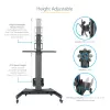 StarTech.com Carrinho Móvel para Workstation com Suporte para Monitor, Suporte para CPU/PC, Bandeja para Teclado – Carrinho Ergonómico de Altura Ajustável para Computador de Secretária – Estação de Trabalho Móvel com Rodas