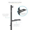 StarTech.com Carrinho Móvel para Workstation com Suporte para Monitor, Suporte para CPU/PC, Bandeja para Teclado – Carrinho Ergonómico de Altura Ajustável para Computador de Secretária – Estação de Trabalho Móvel com Rodas