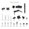 StarTech.com Carrinho Móvel para Workstation com Suporte para Monitor, Suporte para CPU/PC, Bandeja para Teclado – Carrinho Ergonómico de Altura Ajustável para Computador de Secretária – Estação de Trabalho Móvel com Rodas