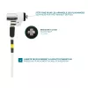 Cadeado de Segurança Rotativo Fino com Chave Mobilis 001325 T Lock Branco