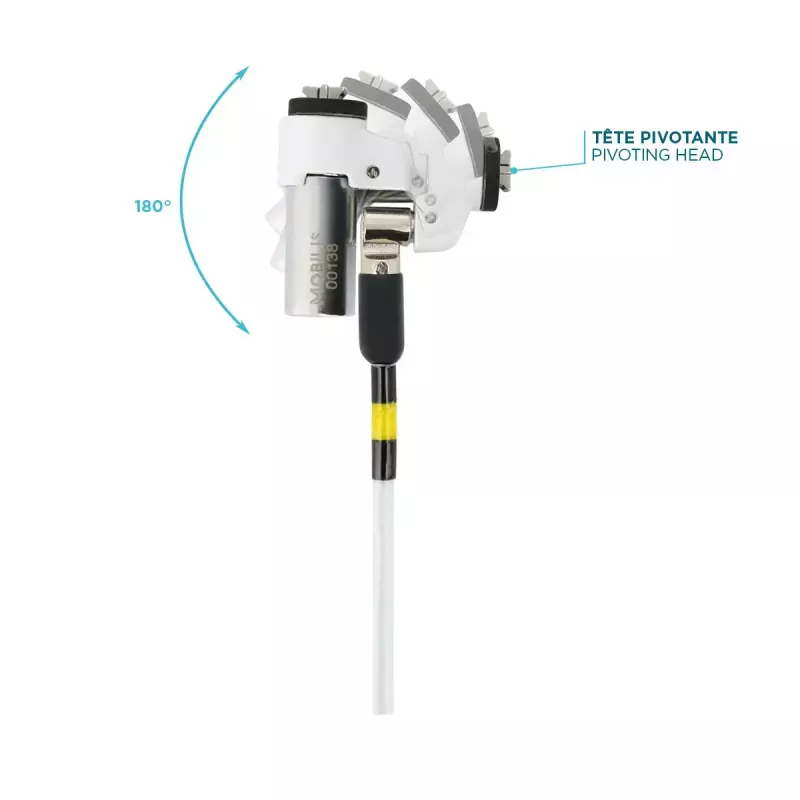 Cadeado de Segurança Rotativo Fino com Chave Mobilis 001325 T Lock Branco