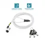 Cadeado de Segurança Rotativo Fino com Chave Mobilis 001325 T Lock Branco