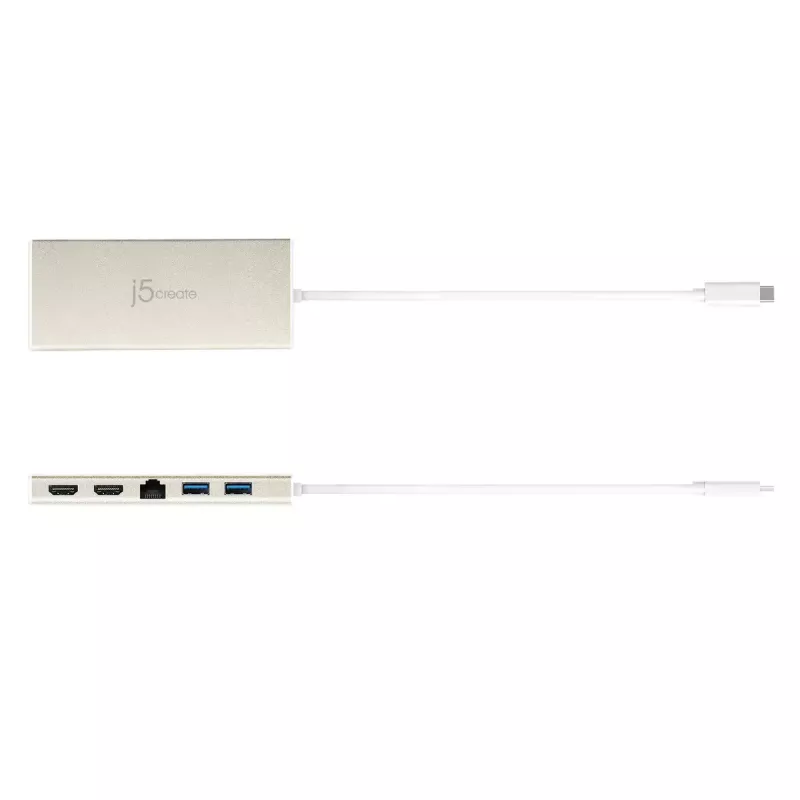 j5create JCD381-N USB Type-C™ Dual HDMI Mini Dock – Ethernet/ USB 3.1 HUB / PD2.0