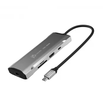 j5create JCD393 4K60 Elite USB-C® 10Gbps Mini Dock, Cinzento Espacial