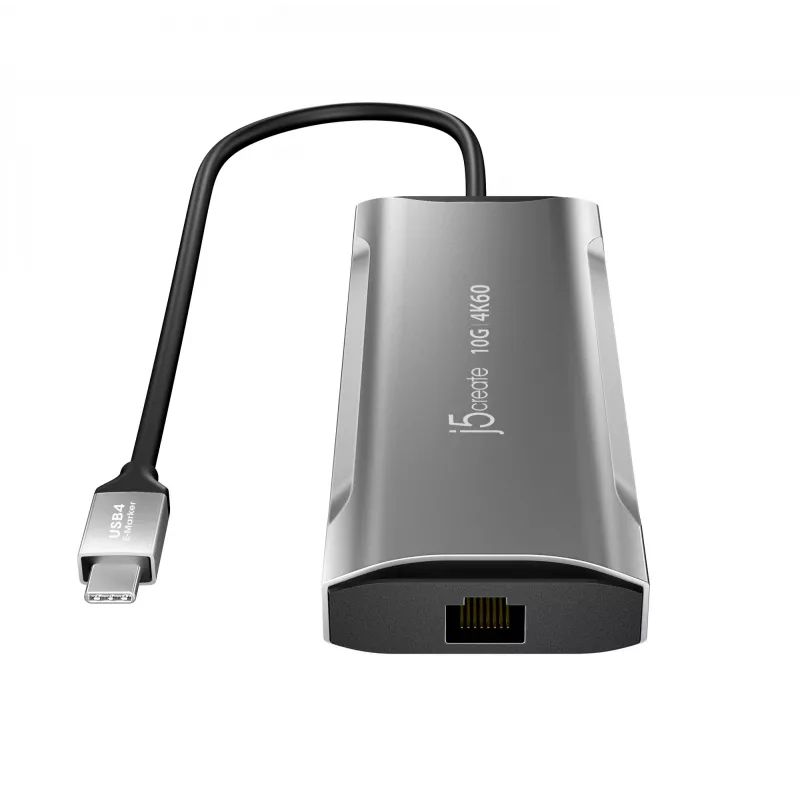 j5create JCD393 4K60 Elite USB-C® 10Gbps Mini Dock, Cinzento Espacial
