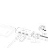 Hub USB j5create JUH340 4 portas USB 3.0 preto alumínio