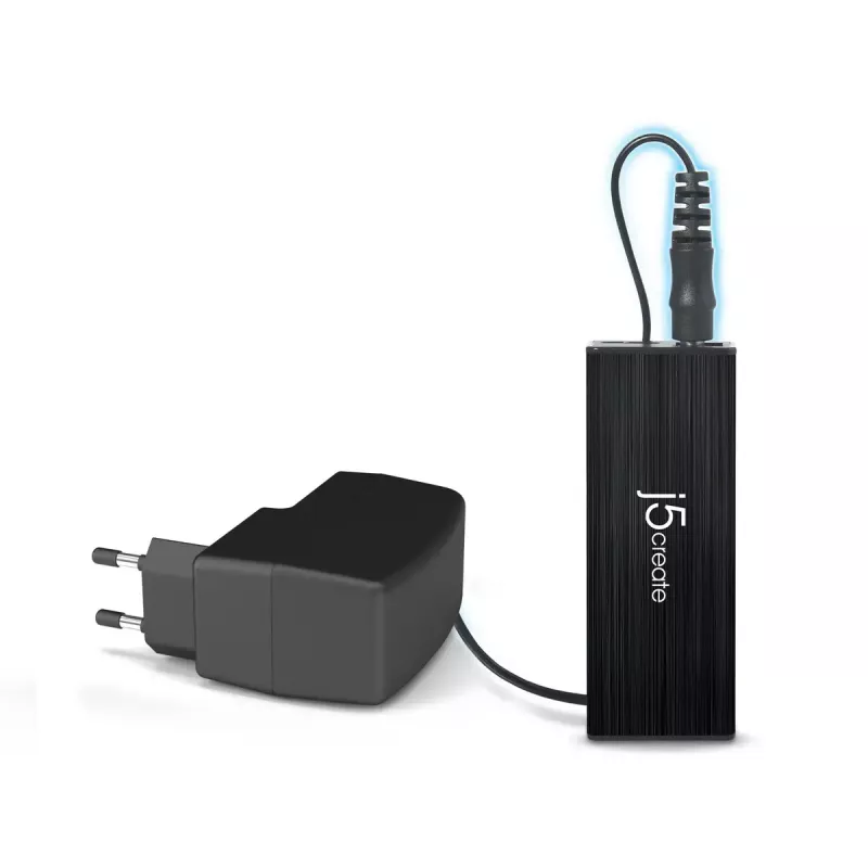 Hub USB j5create JUH340 4 portas USB 3.0 preto alumínio