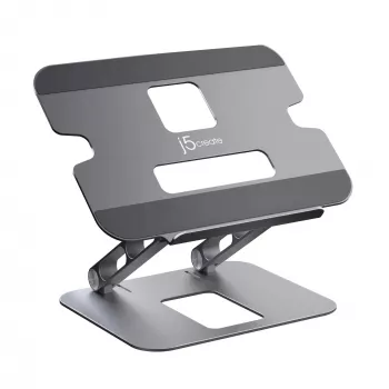 Suporte para portátil e tablet j5create JTS127-N multiângulo alumínio preto cinzento