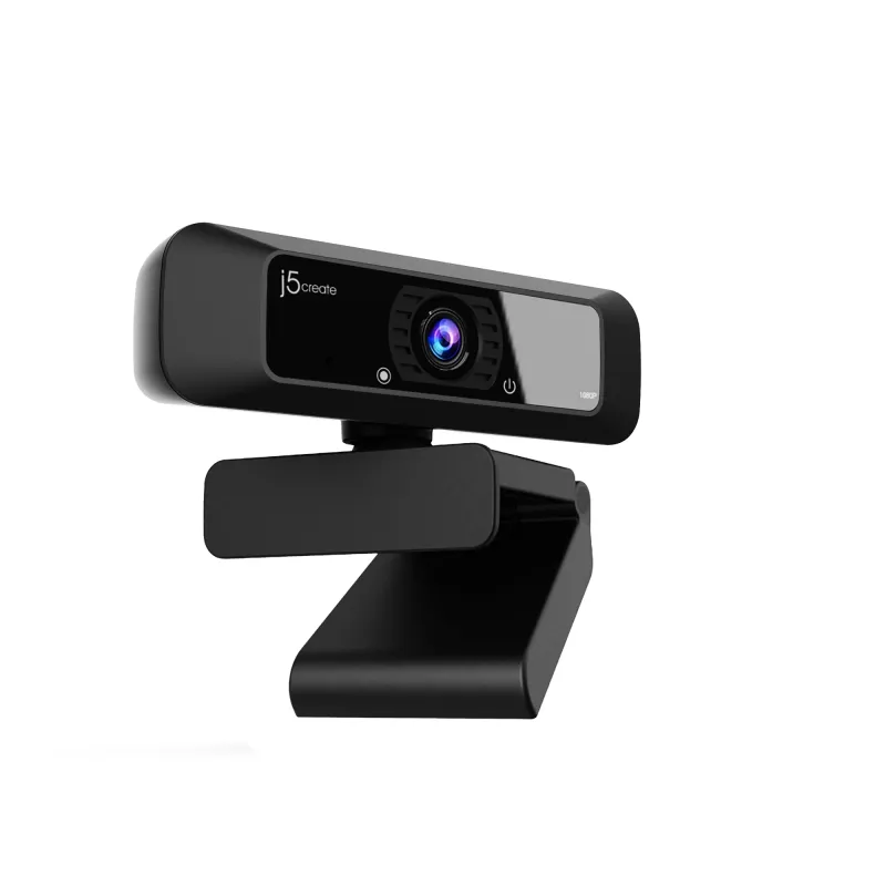 Webcam USB™ HD j5create JVCU100 com rotação 360°, resolução de gravação de vídeo 1080p, preto