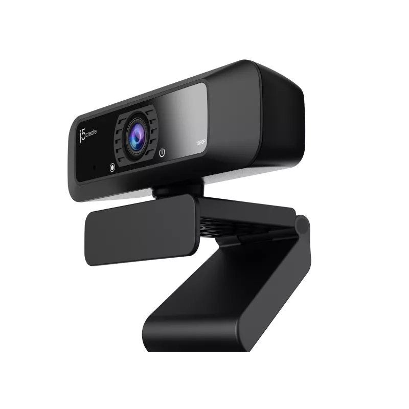 Webcam USB™ HD j5create JVCU100 com rotação 360°, resolução de gravação de vídeo 1080p, preto