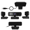 Webcam USB™ HD j5create JVCU100 com rotação 360°, resolução de gravação de vídeo 1080p, preto