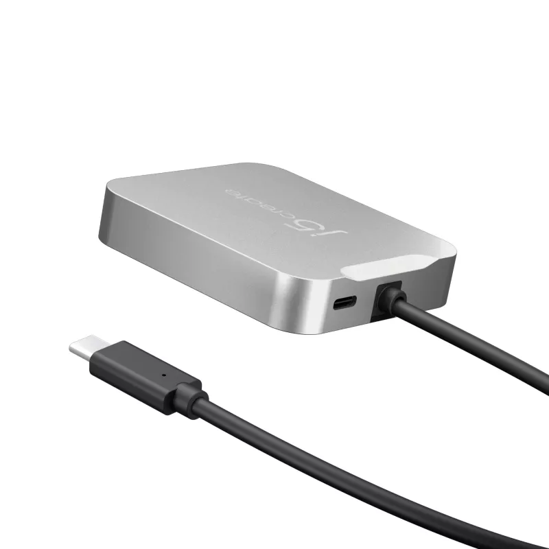 Adaptador multiportas USB-C® PD j5create JCD391 4K60 Elite, prateado
