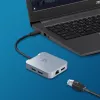 Adaptador multiportas USB-C® PD j5create JCD391 4K60 Elite, prateado