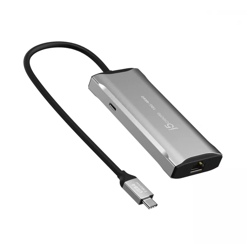 Dock de viagem USB-C® 10Gbps j5create JCD392 4K60 Elite, Space Grey
