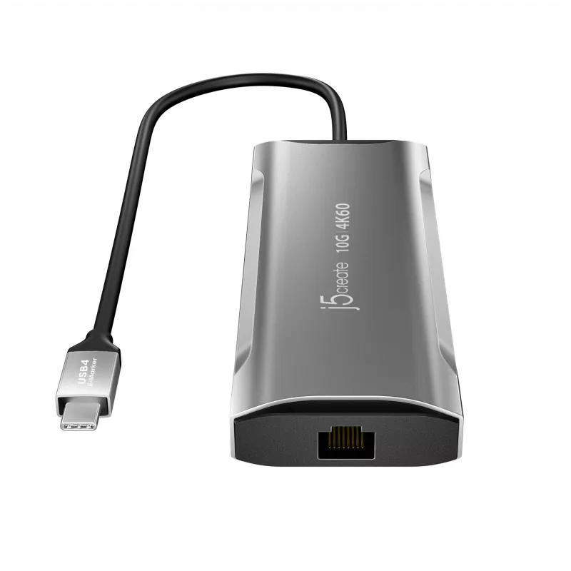 Dock de viagem USB-C® 10Gbps j5create JCD392 4K60 Elite, Space Grey