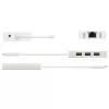 Adaptador múltiplo USB-C™ Gigabit Ethernet e hub j5create JCH471, Metallic Champagne