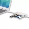 Adaptador múltiplo USB-C™ Gigabit Ethernet e hub j5create JCH471, Metallic Champagne