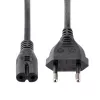 Cabo de alimentação para portátil StarTech.com 3 m (10 ft), ficha EU para C7, 2,5 A 250 V, 18 AWG, cabo de substituição para portátil, cabo de alimentação para impressora, cabo de carregamento para portátil, cabo de fonte de alimentação para portátil, preto