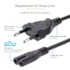 Cabo de alimentação para portátil StarTech.com 3 m (10 ft), ficha EU para C7, 2,5 A 250 V, 18 AWG, cabo de substituição para portátil, cabo de alimentação para impressora, cabo de carregamento para portátil, cabo de fonte de alimentação para portátil, preto