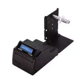 Impressora de etiquetas CUSTOM TK180 — transferência térmica, 300×300 DPI, 200 mm/s, largura máxima de papel 82,5 mm, Ethernet com fios, preto