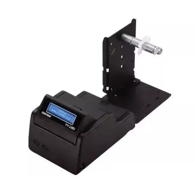Impressora de etiquetas CUSTOM TK180 — transferência térmica, 300×300 DPI, 200 mm/s, largura máxima de papel 82,5 mm, Ethernet com fios, preto