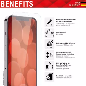 Displex Smart Glass (9H) para Apple iPhone XR/11, autocolante de montagem, inquebrável, ultrafino, invisível