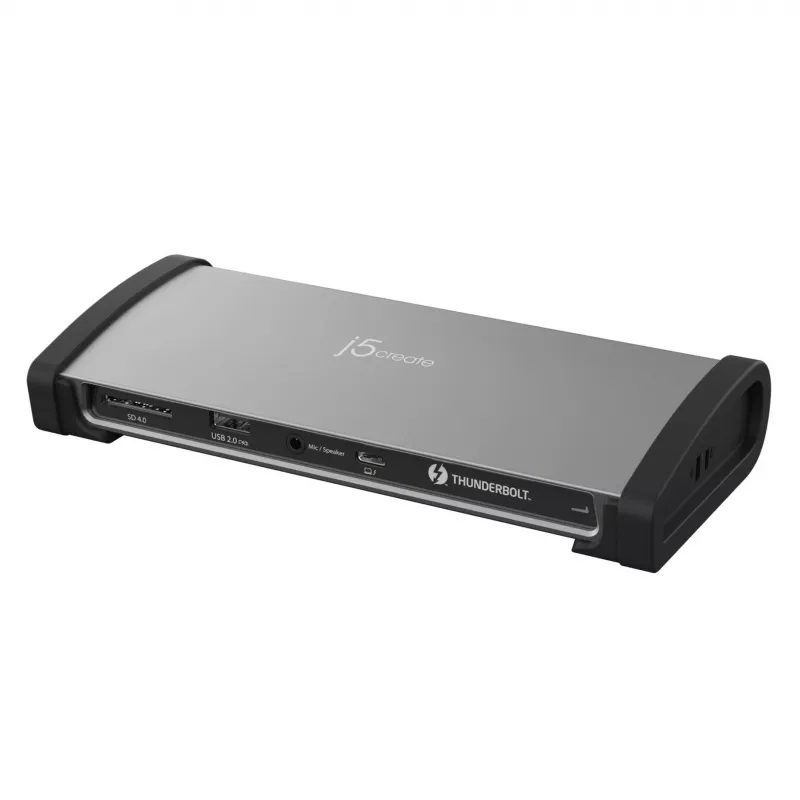 j5create JTD562 - Dock Thunderbolt™ 4 8K - EU, Com fios, Thunderbolt 4, 96 W, 3,5 mm, 10,100,1000 Mbit/s, Cinzento
