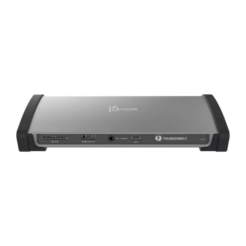 j5create JTD562 - Dock Thunderbolt™ 4 8K - EU, Com fios, Thunderbolt 4, 96 W, 3,5 mm, 10,100,1000 Mbit/s, Cinzento